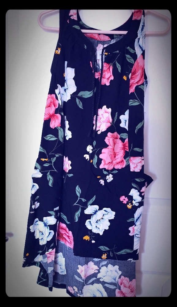 New old navy black floral dress girls 5